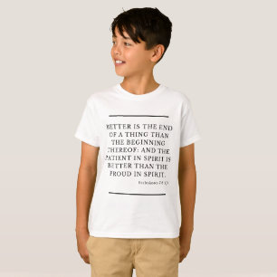 T-shirt Ecclésiaste 7:8 Bible Verse Citation KJV Boy's