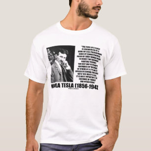 T-shirt Échange de Nikola Tesla de citation de pensée