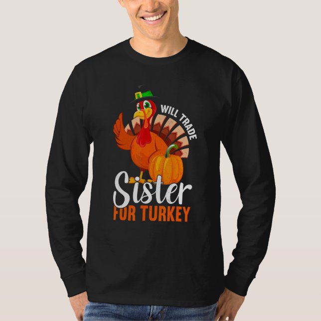 T-shirt Échanger une sœur contre une dinde pour l'Action d (Devant)