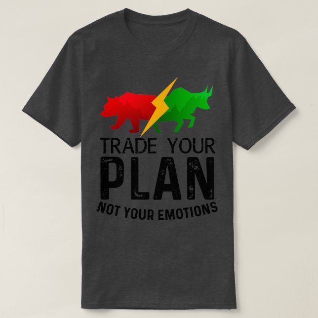 T-shirt Échanger votre plan pas vos émotions Trader Invest (Design devant)