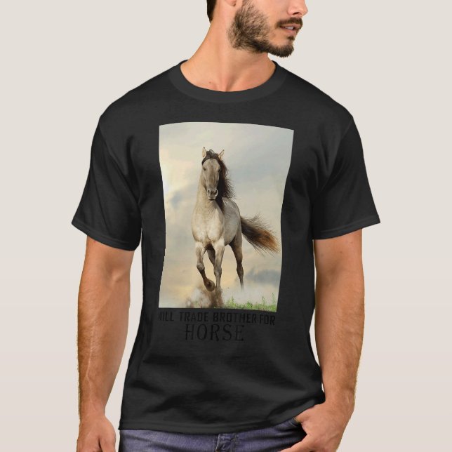 T-shirt Échangerai frère contre cheval 1 (Devant)