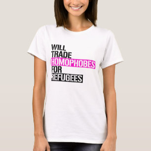 T-shirt Échangerons homophobes contre réfugiés