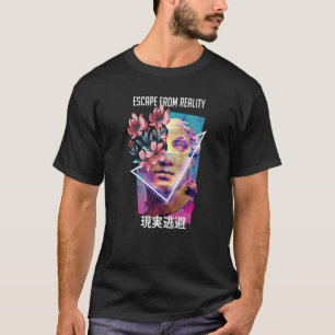 T-shirt Échapper de la réalité Vaporwave esthétique Japona