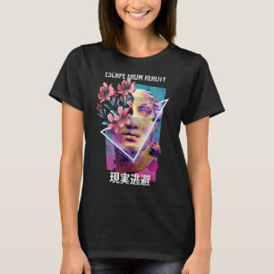 T-shirt Échapper de la réalité Vaporwave esthétique Japona