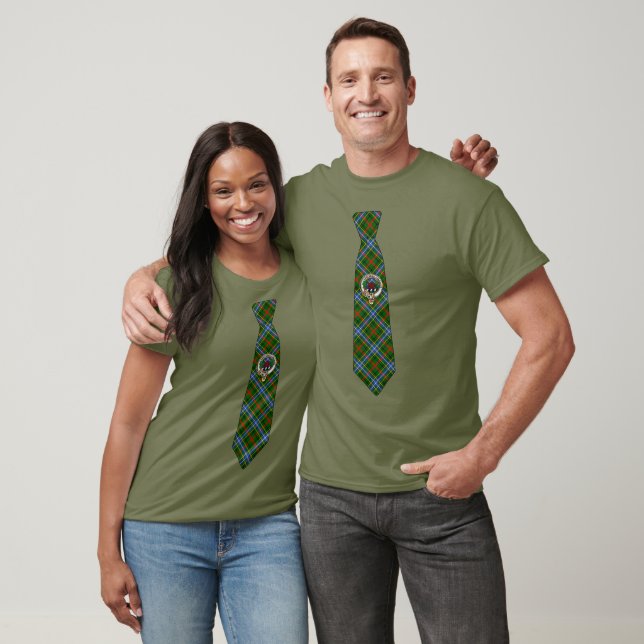 T-shirt Écharpe Bisset Scottish Badge & Tartan (Unisexe)