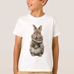 T-shirt Écharpe tricotée Lapin sauvage Enfants