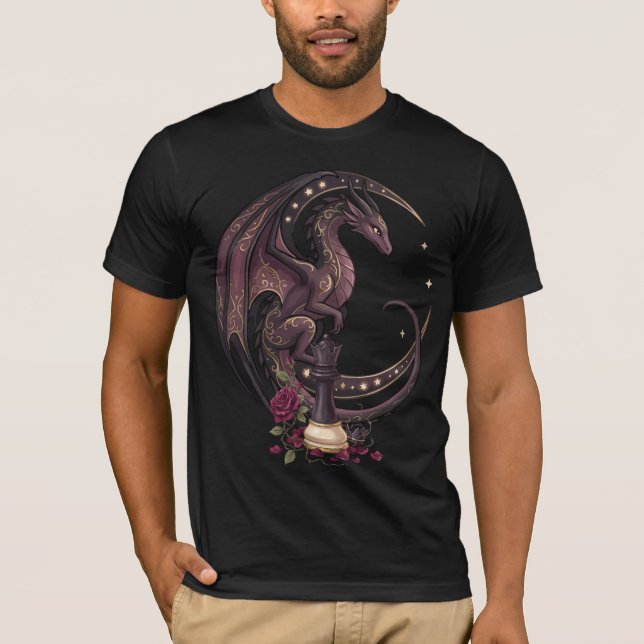 T-shirt Échec et mat aux échecs du dragon  (Devant)