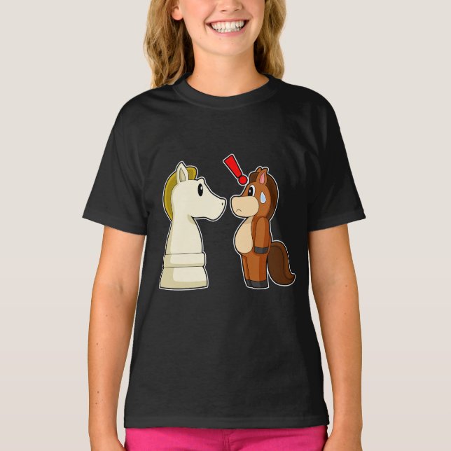 T-shirt Échecs Cheval Cheval Chess (Devant)