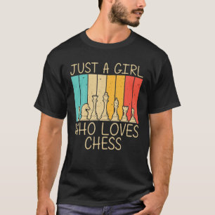 T-shirt Échecs cool Pour Les Filles Jeu D'Échecs Joueur