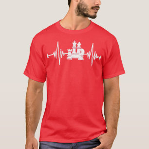T-shirt Échecs de battement de coeur du jeu de société Lov