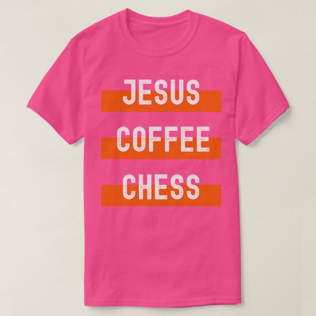 T-shirt Échecs de café Jesus (Design devant)