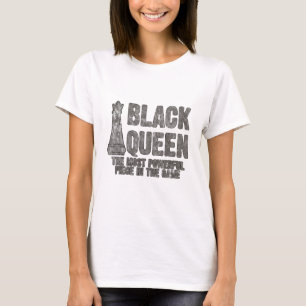 T-shirt Échecs de pièces les plus puissantes de Black Quee