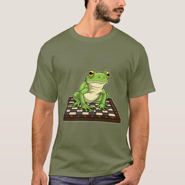 T-shirt Échecs de plateau de grenouille (Devant)