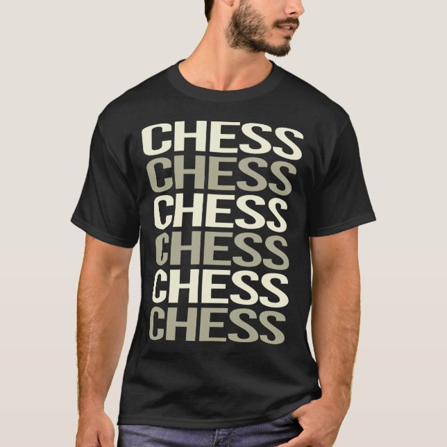 T-shirt Échecs de texte blanc (Devant)