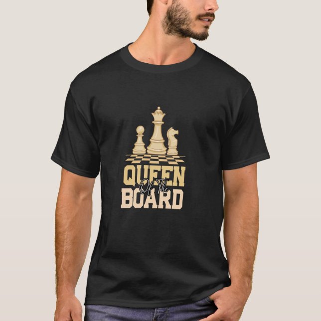 T-shirt Échecs Échecboard Échecs Reine Du Conseil (Devant)