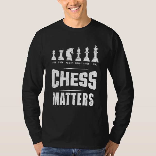 T-shirt Échecs, échecs, questions Cool, échecs, hommes, en (Devant)