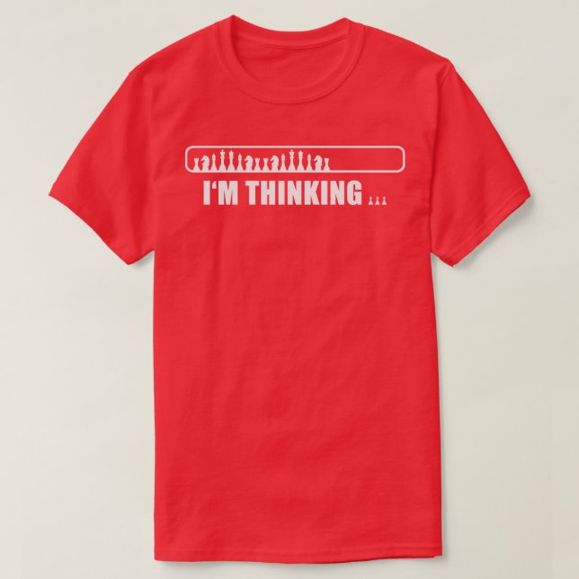 T-shirt Échecs Je pense 1 (Design devant)