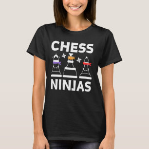 T-shirt Échecs Ninja Art Pour Enfants Garçons Filles Joueu