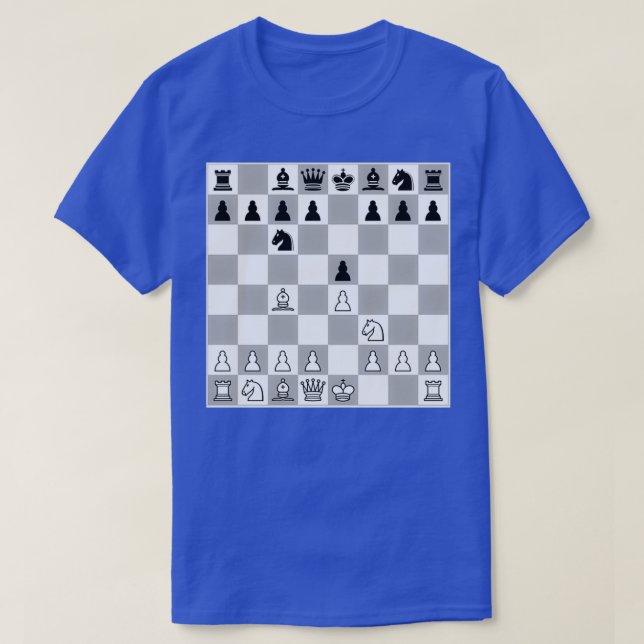 T-shirt Échecs Ouverture Italie Jeu E4 Joueur Giuoco Piano (Design devant)