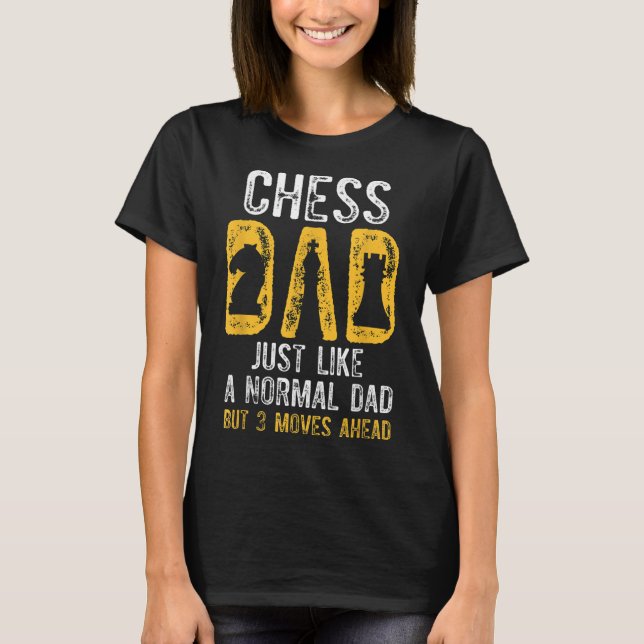 T-shirt Échecs Papa 3 Déménagements Devant Échecs Jouer Pè (Devant)