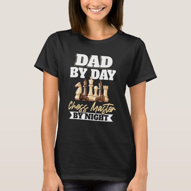 T-shirt Échecs Papa Pere Board Jeu Checkmate Chessboard P (Devant)