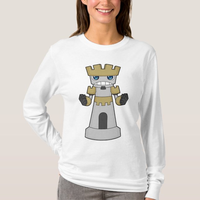 T-shirt Échecs Pièce Rook Échecs (Devant)
