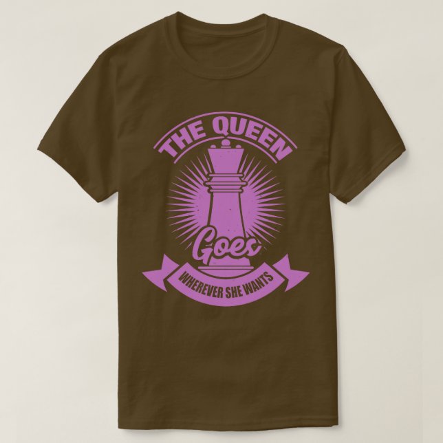 T-shirt Échecs Reine Joueuse fille cadeau (Design devant)