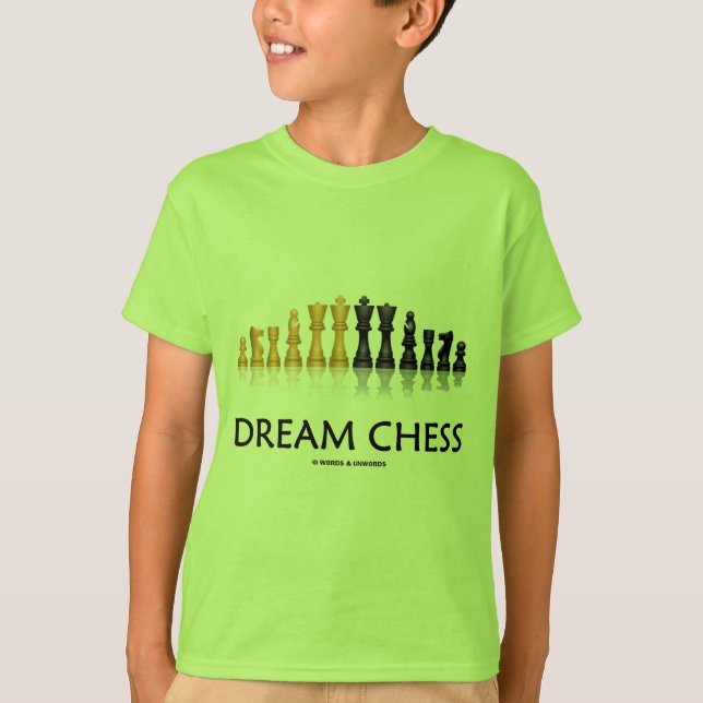 T-shirt Échecs rêveurs (jeu d'échecs réfléchi) (Devant)