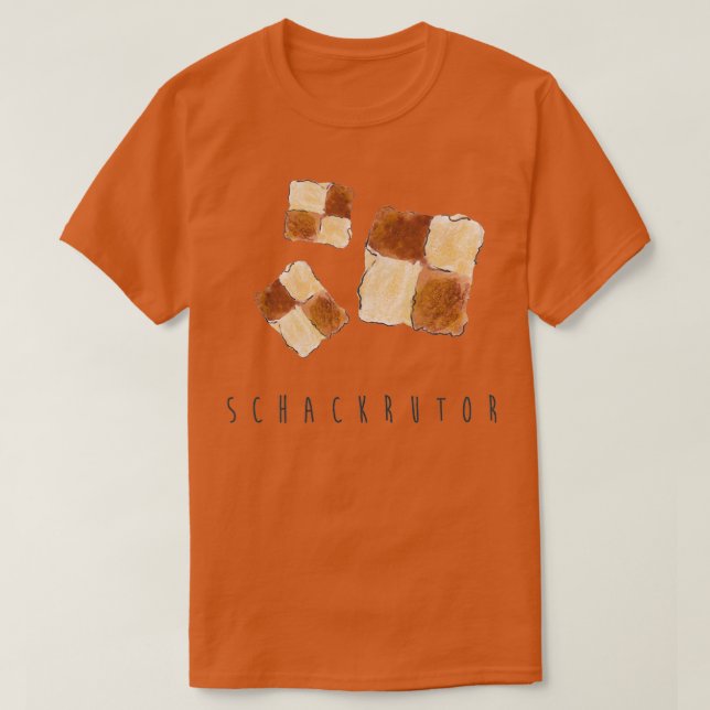 T-shirt Échecs Schackrutor fika fika cookie s (Design devant)
