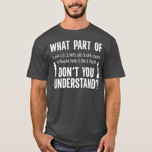 T-shirt Échecs Sicilienne Défense Déplace la Notation pour