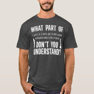 T-shirt Échecs Sicilienne Défense Déplace la Notation pour