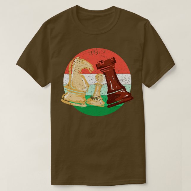 T-shirt Échecs vintages (Design devant)