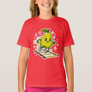 T-shirt Échelle d'agilité de poire déterminée Cartoon Sti