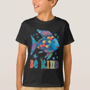 T-shirt Échelle de poisson arc-en-ciel enseignant de lectu