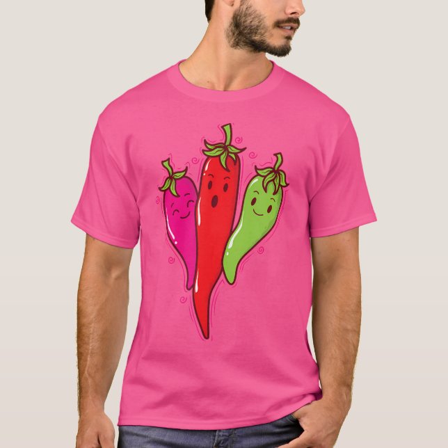 T-shirt Échelle de Scoville du piment (Devant)