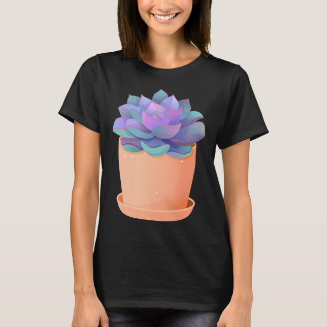 T-shirt Echeveria Perle von Nurnberg Succulent Plan Women (Devant)