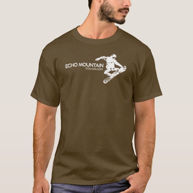T-shirt Echo Mountain Colorado Snowboardeur (Devant)