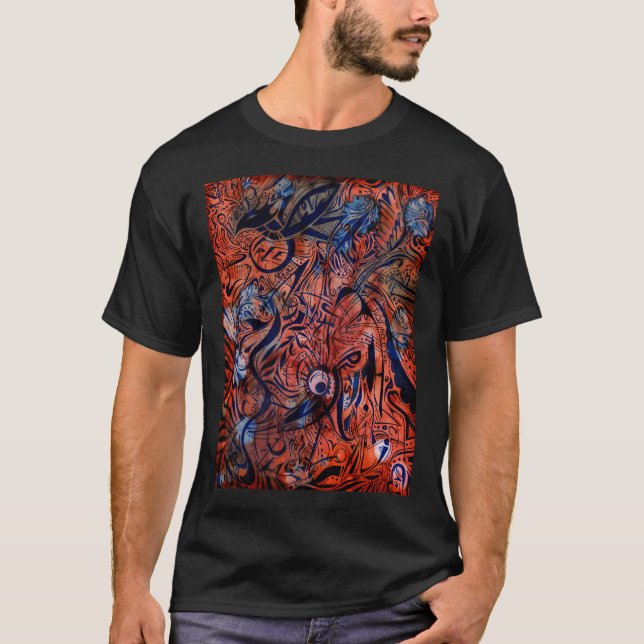 T-shirt Échos Abstraits Douceurs d'un Confort Douillet (Devant)