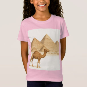 T-Shirt Echos d'Egypte : Camel par les Pyramides, Pyramide