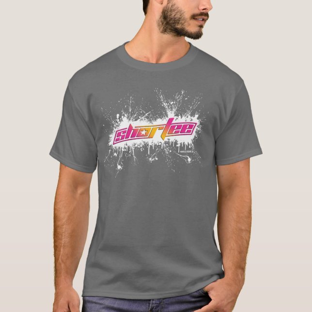 T-shirt Éclaboussure blanche de peinture de Shortee (Devant)