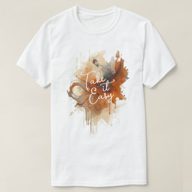 T-shirt Éclaboussure d'automne abstraite  (Design devant)