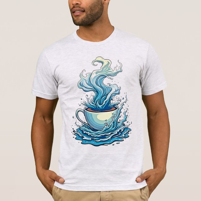 T-shirt Éclaboussure de café : Art Dynamique (Devant)