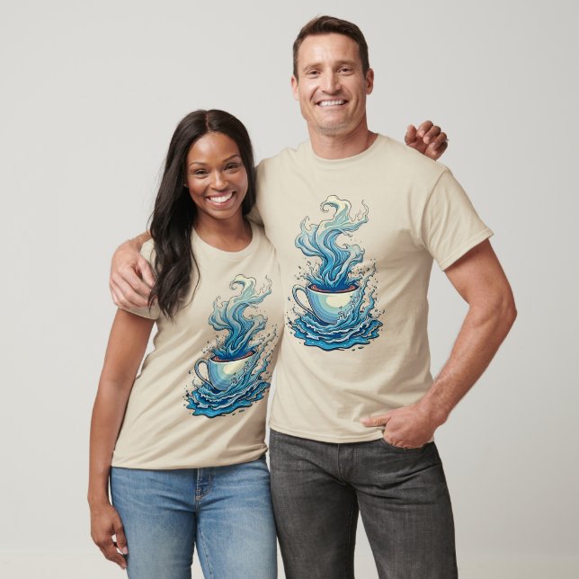 T-shirt Éclaboussure de café : Art Dynamique (Unisexe)