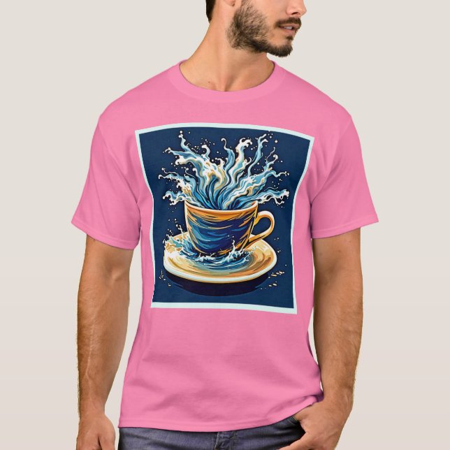 T-shirt Éclaboussure de café océanique (Devant)