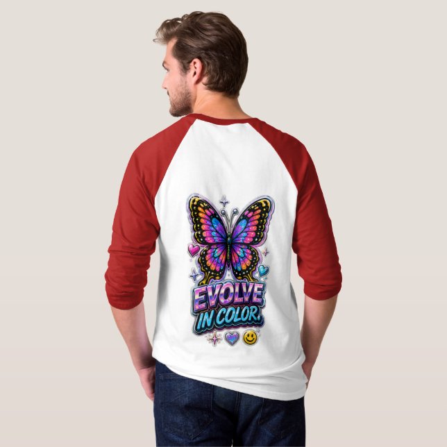 T-shirt Éclaboussure de couleur vibrante  (Dos entier)