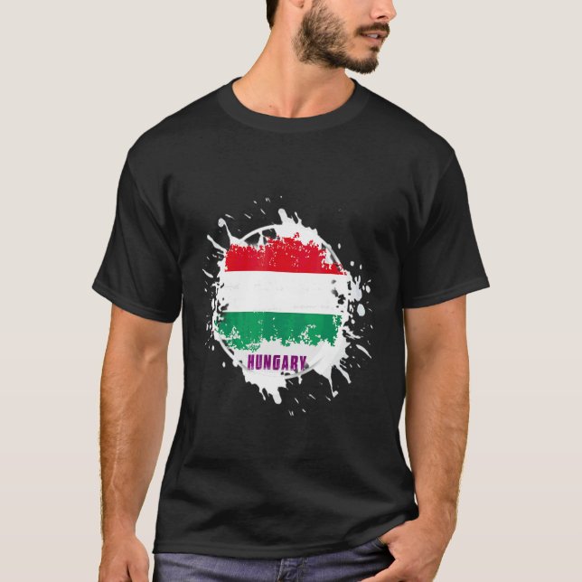 T-shirt Éclaboussure de Hongrie (Devant)