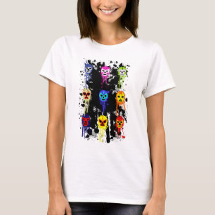 T-shirt Éclaboussure de lutte mexicaine de peinture de
