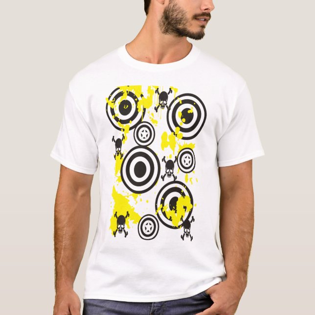 T-shirt Éclaboussure de peinture de crâne (Devant)