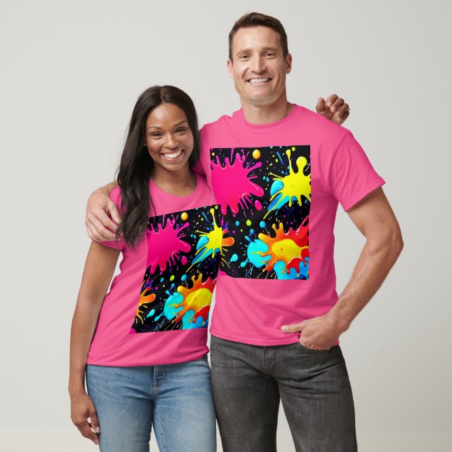 T-shirt Éclaboussure de peinture vibrante (Unisexe)
