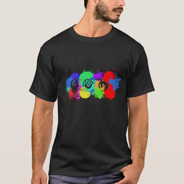T-shirt Éclaboussure de techno (Devant)